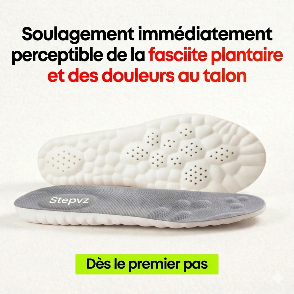 Semelles de soulagement contre les douleurs au talon et la fasciite plantaire