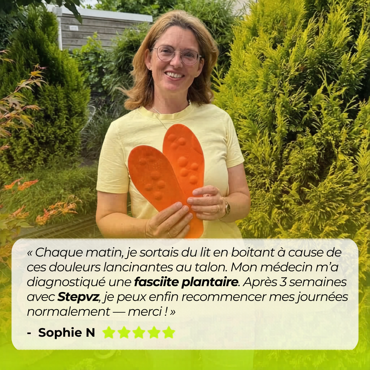 Semelles de soulagement contre les douleurs au talon et la fasciite plantaire